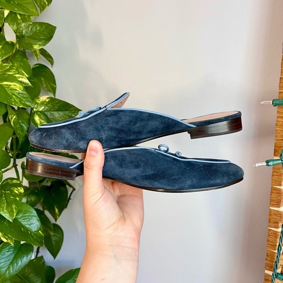 Kate Spade New York Devi Slide in Navy with Bow Tie Detail - Picture 6 of 13